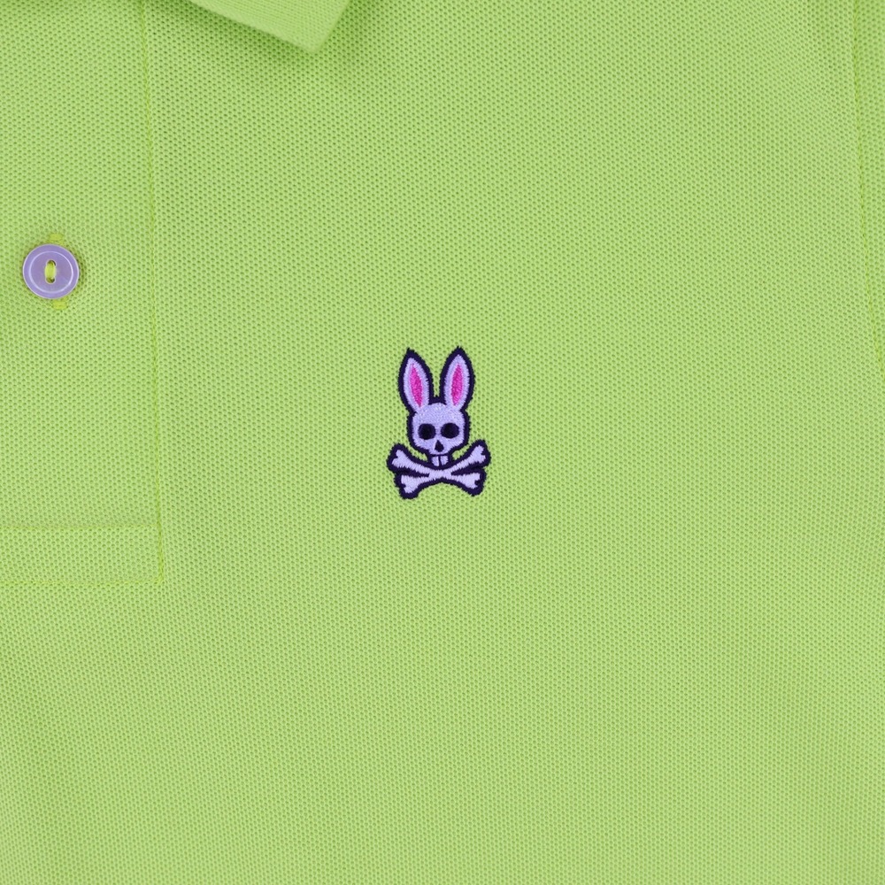 Psycho Bunny Polo Shirt Mens 4 (Small) Lime Green Pima Cotton Short Sleeve - Picture 4 of 10